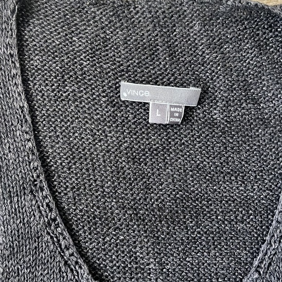 VINCE Knitted Navy Blue Tank Top Size Large - Picture 3 of 6